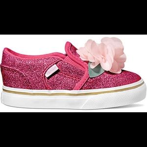 Vans Asher V Fairy Garden Pink Toddler Sz 6 New